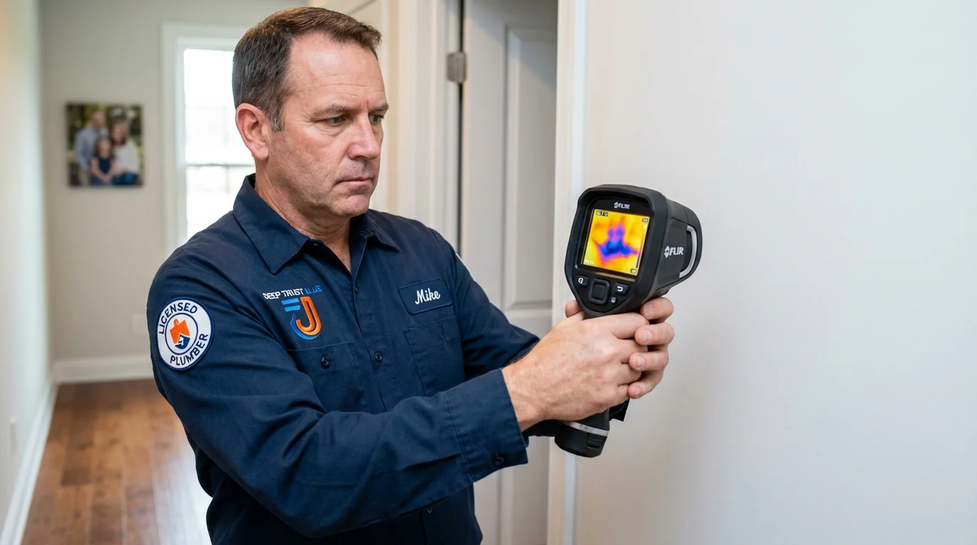 Thermal imaging leak detection by Johns Plumbing LLC in Berrien Springs